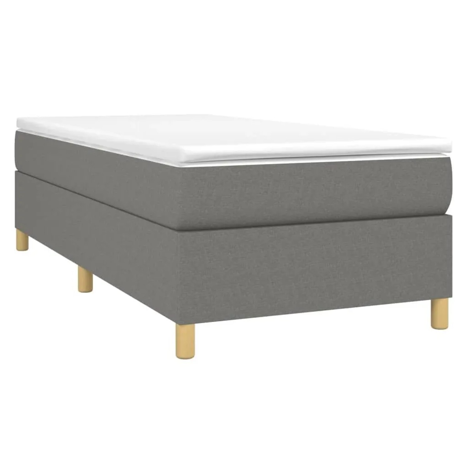 vidaXL Boxspringbett mit Matratze Dunkelgrau 80x200 cm Stoff 3144475 günstig online kaufen