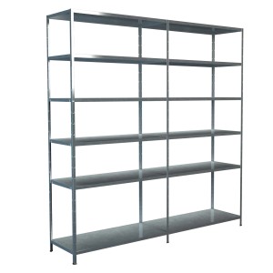 Verzinktes Schulte Steckregal mit 12 Böden, 230x220x50 cm, ideal für Lager und Keller.