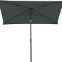 Grauer Siena Garden Marktschirm City, 210x140 cm, mit Neigungsfunktion für Balkon & Garten.