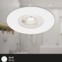 Weißer, dimmbarer Brilo LED Einbaustrahler Kulana, 3er Set für Bad & Wohnraum.