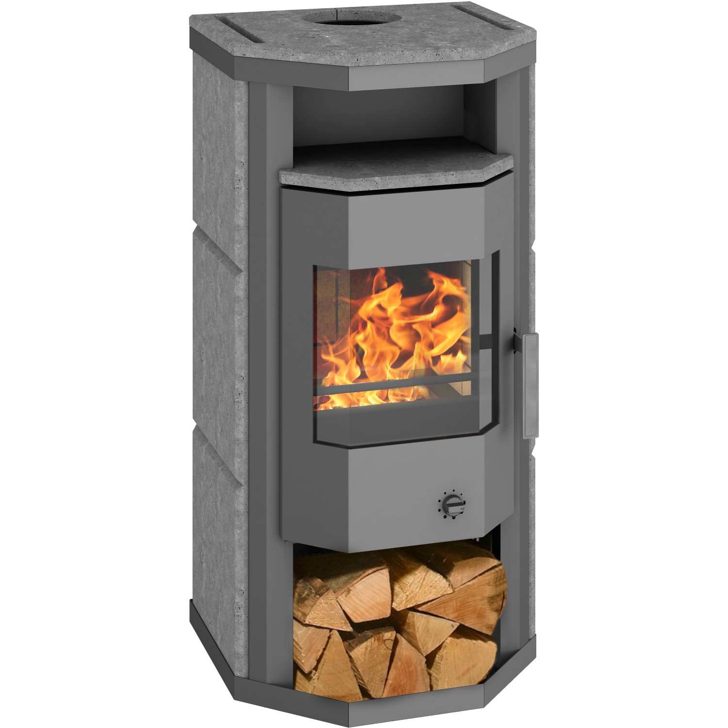 Wamsler Küchenofen Naturstein Grau 6 kW günstig online kaufen