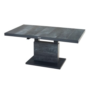 Rechteckiger Siena Garden Gartentisch Talina in Wood Grey mit Keramik-Tischplatte und Aluminiumgestell.