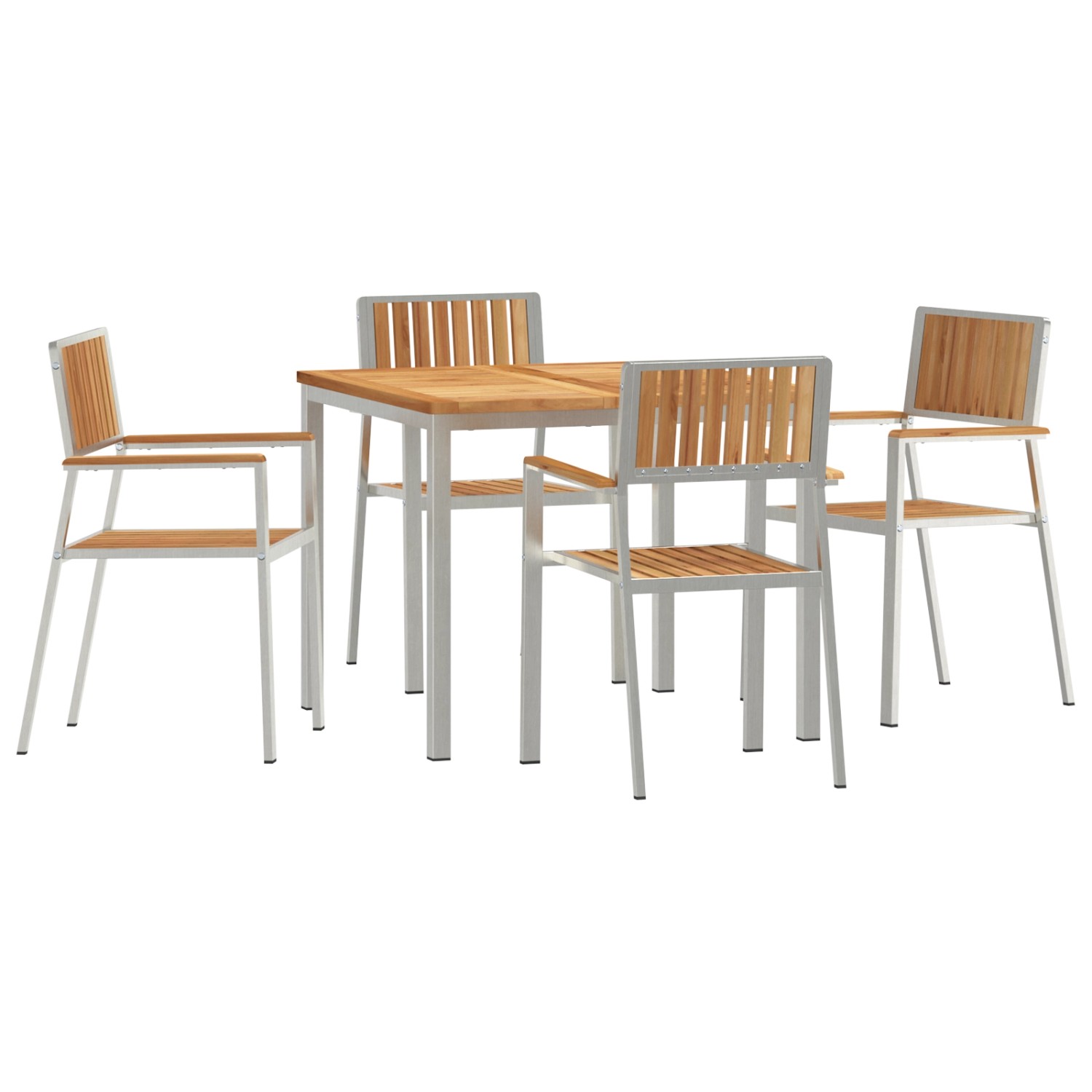 vidaXL 5-Teilige Garten Essgruppe Massivholz Teak 3334798 günstig online kaufen