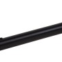 Schwarze Wandhalterung (50x50x140 mm) für Gardinenstangen, Stil- & Seilspanngarnituren.