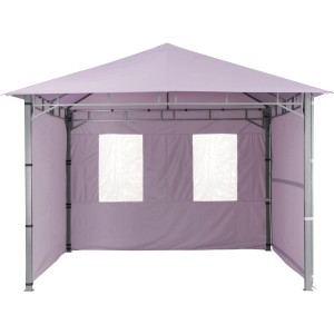 Tepro Seitenteil-Set Lehua/Waya Lavendel, 2-teilig: 1 geschlossen, 1 mit 2 Fenstern für Lauben & Pavillons.