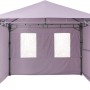 Tepro Seitenteil-Set Lehua/Waya Lavendel, 2-teilig: 1 geschlossen, 1 mit 2 Fenstern für Lauben & Pavillons.