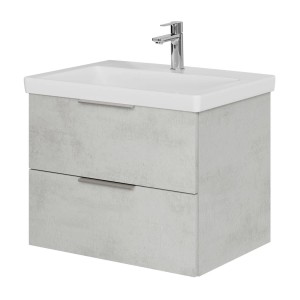 Steinkamp Waschtischunterschrank Living 2.0 Oxid Hellgrau mit Villeroy&Boch Subway 3.0 Waschtisch