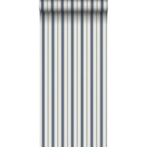 Sanders & Sanders Tapete Streifen Dunkelblau Und Grau 53 Cm X 1005 Cm 640698