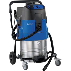 Nilfisk Attix 751-21 Nass- und Trockensauger mit robustem Edelstahlbehälter und Fahrgestell.