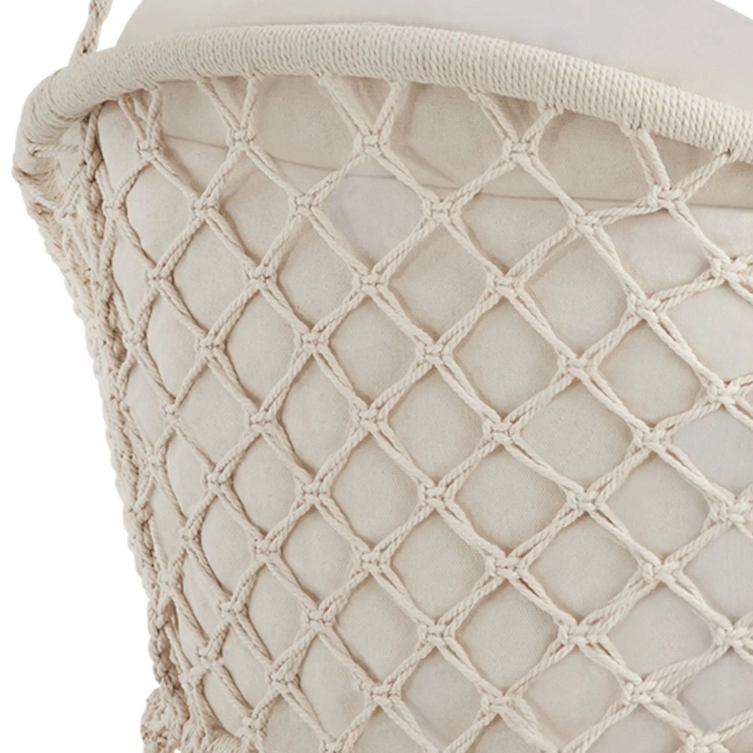 Tectake Hängesessel Samira Mit Dickem Sitzkissen Stabile Halteseile 81 x 80 x 139 cm Beige_10