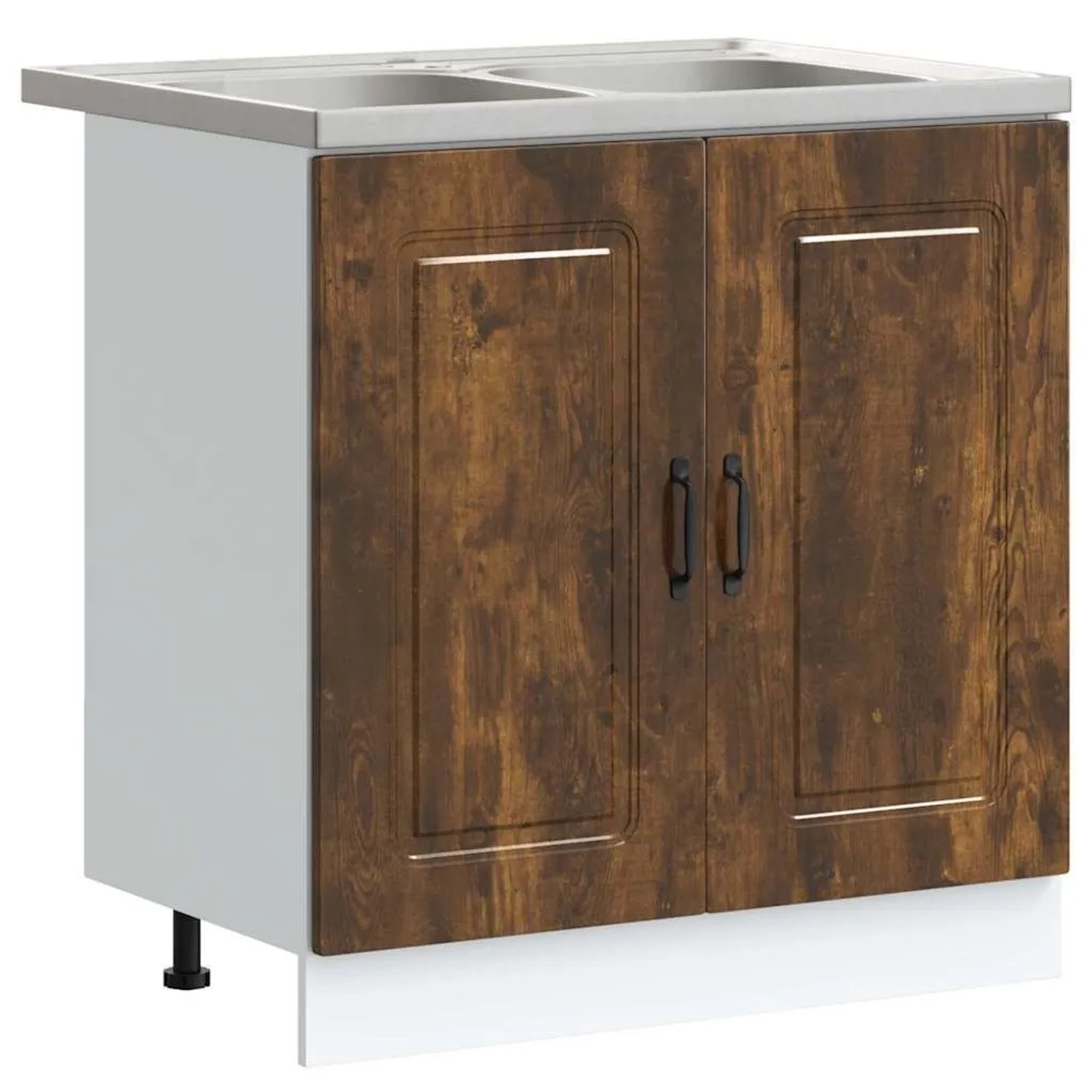 vidaXL Küchenschrank mit Speicher Kalmar 2 Stk Braun 80 x 46 x 81,5 cm 3315006
