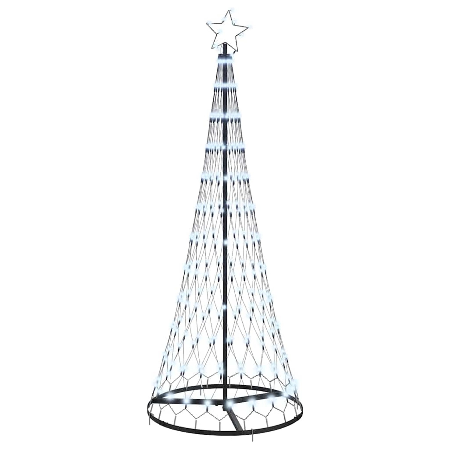 vidaXL LED Weihnachtsbaum Kaltweiß 71 x 71 x 184,5 cm Metall 42018780