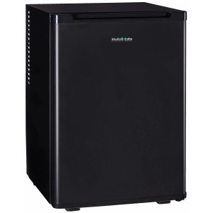 Schwarzer PKM Minibar-Kühlschrank MC40E mit Energieeffizienzklasse E.