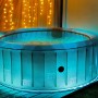 MSpa Comfort Starry AirJet: Aufblasbarer Whirlpool mit blauer LED-Beleuchtung für Hydromassage.