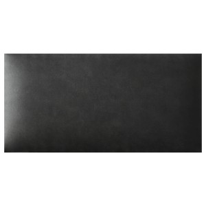 Rechteckiges Wandkissen, 60x30 cm, dunkelgrau in Lederoptik. Dekor-Paneel zur Wandgestaltung.