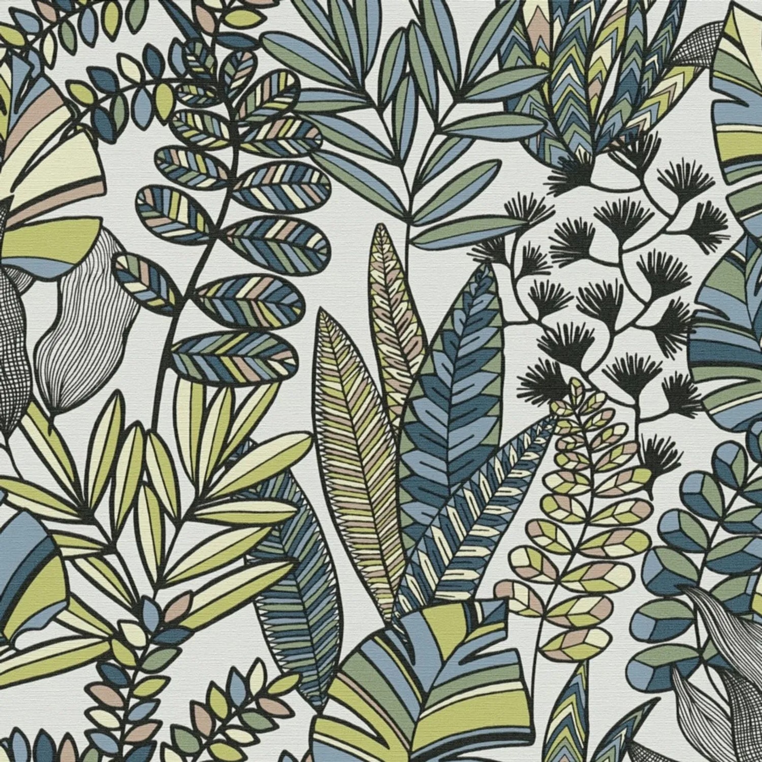 Tadessi Tapete Floral M1-No.4257 Vliestapete in Schwarz