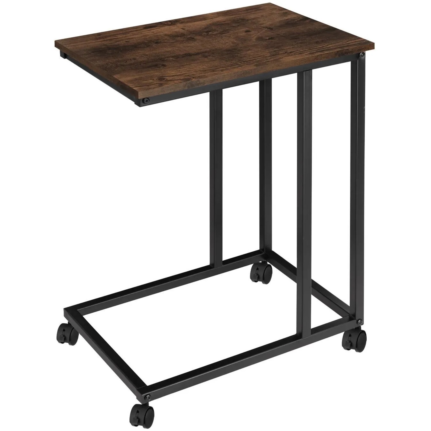 Tectake Beistelltisch Luton Industrial Style Holz und Stahl  48 x 35 x 70 cm Industrial Holz Dunkel  Rustikal