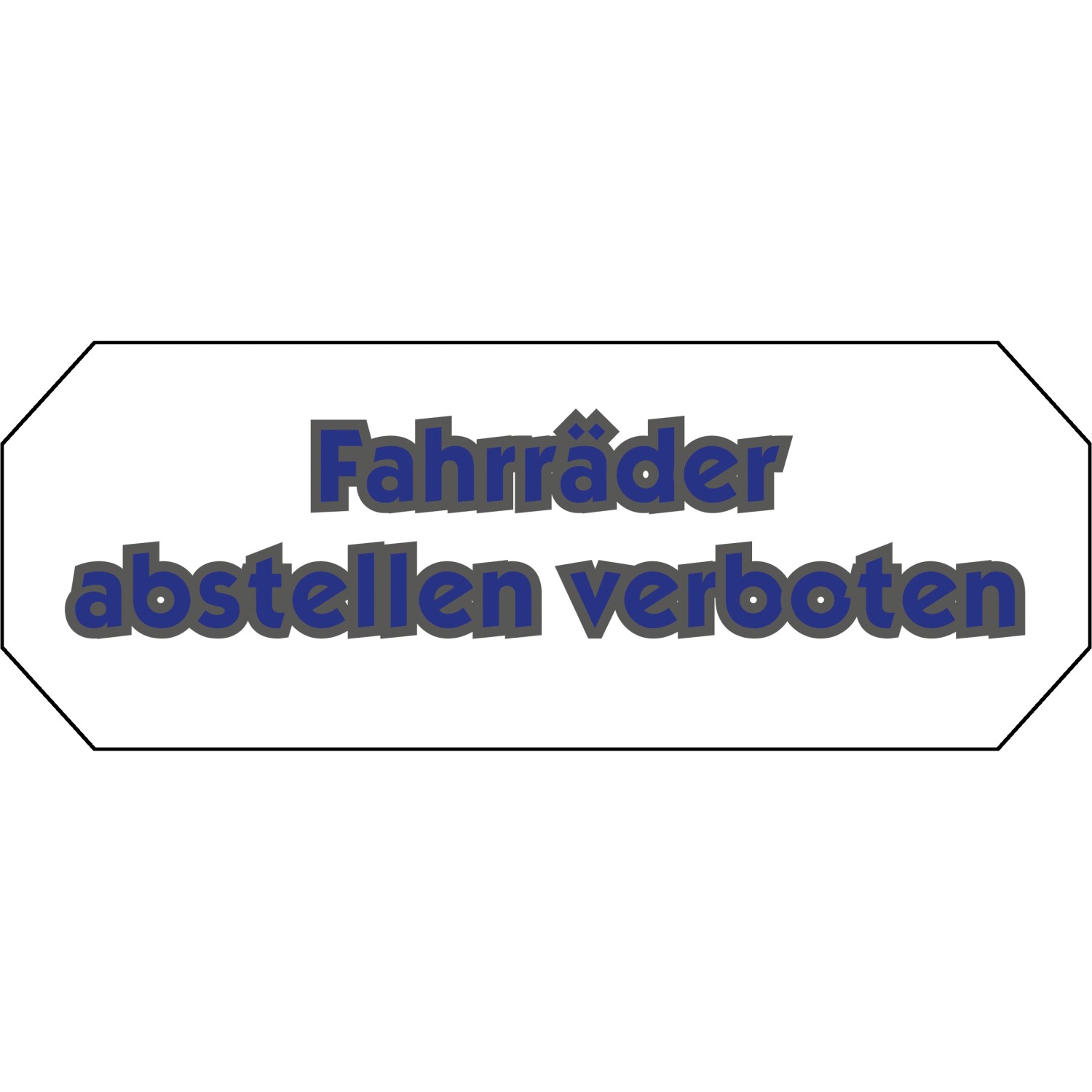 Signum Safety Signs Hinweisschild Fahrräder abstellen verboten 10,7x4 cm Blau