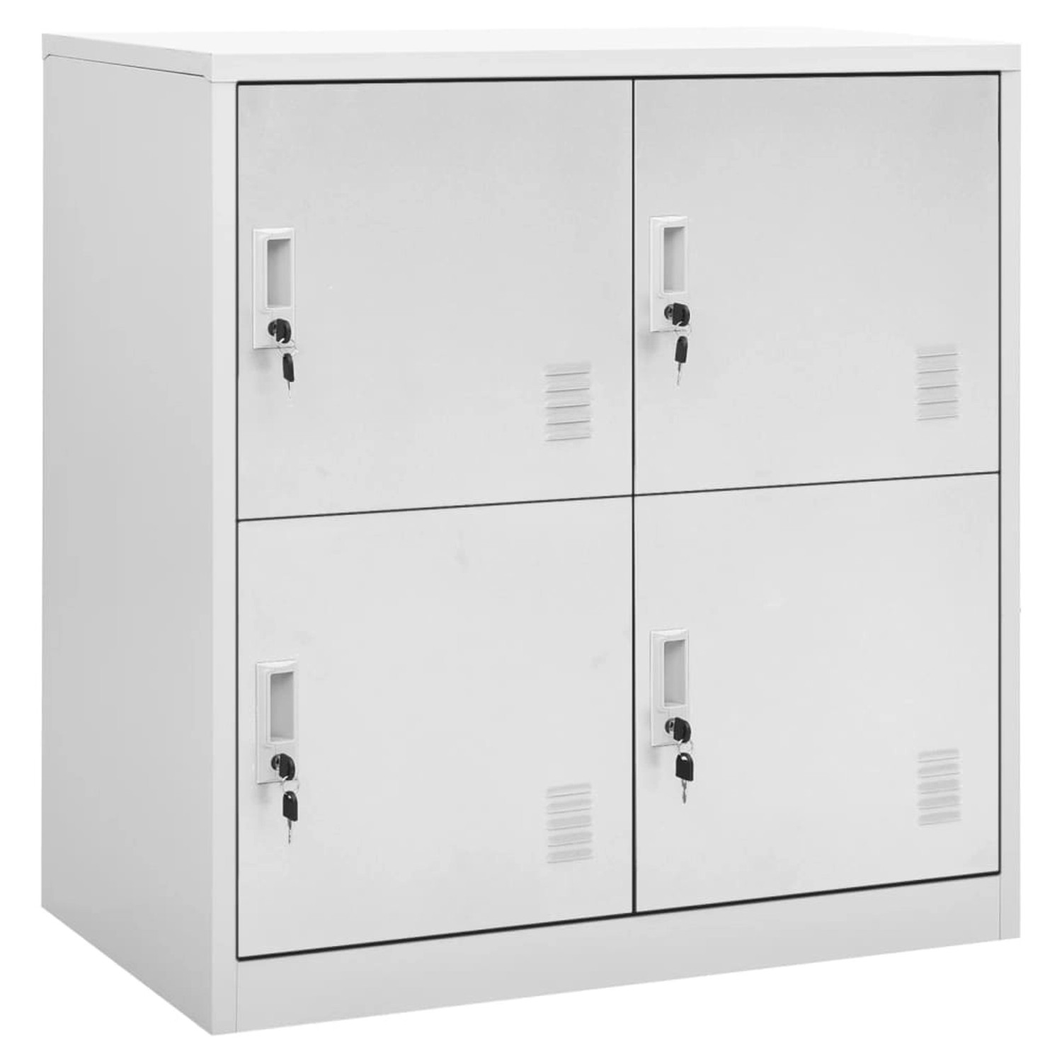 vidaXL Fächerschrank Schließfachschränke 2 Stk. Hellgrau günstig online kaufen