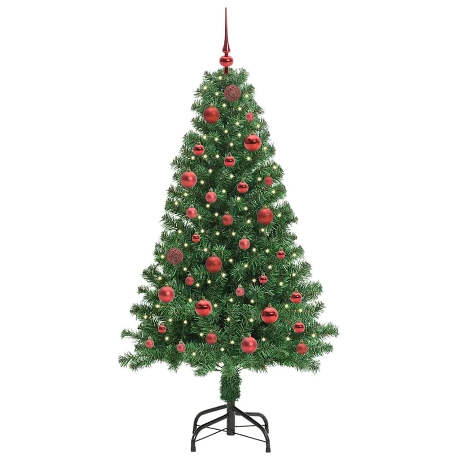 vidaXL Künstlicher Weihnachtsbaum mit 150 LEDs mit Ständer Grün 150 cm 3396900