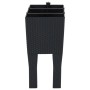 Anthrazitfarbenes furnicato Hochbeet (60x25x46 cm) aus PP-Rattan mit Bewässerungssystem.