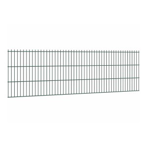 Grüne Doppelstabmatte 8/6/8, 63x251 cm, für Gartenzaun. Robuste Zaunmatte.