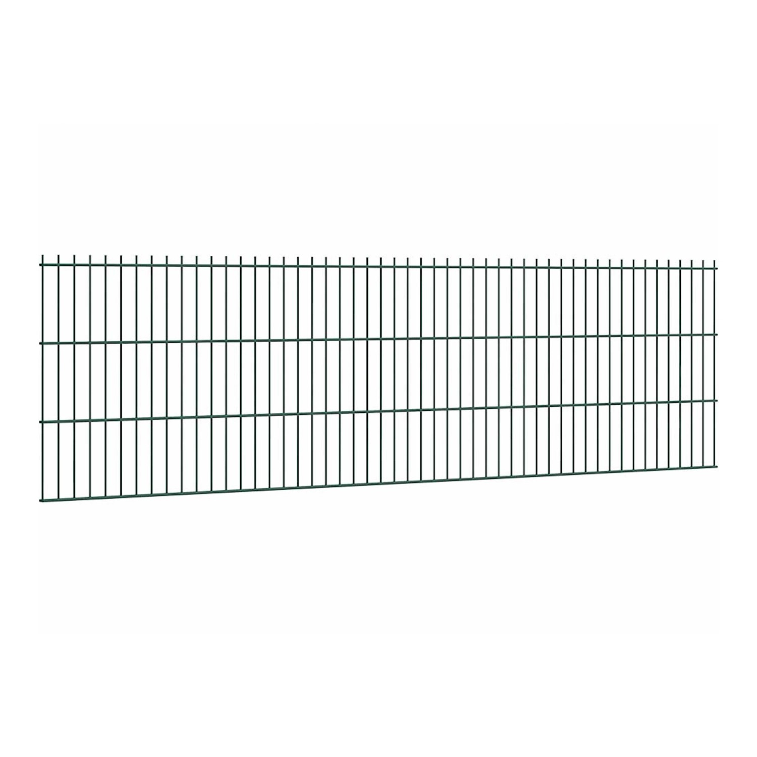 Doppelstabmattenzaun Stärke 8/6/8 Grün 63 x 251 cm günstig online kaufen