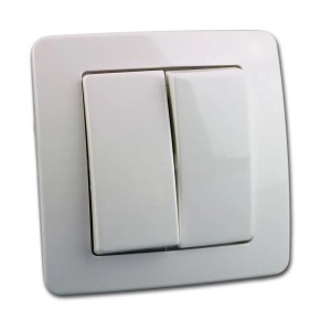TEM EKONOMIK Doppel Wechsel Schalter Weiß 250V10A
