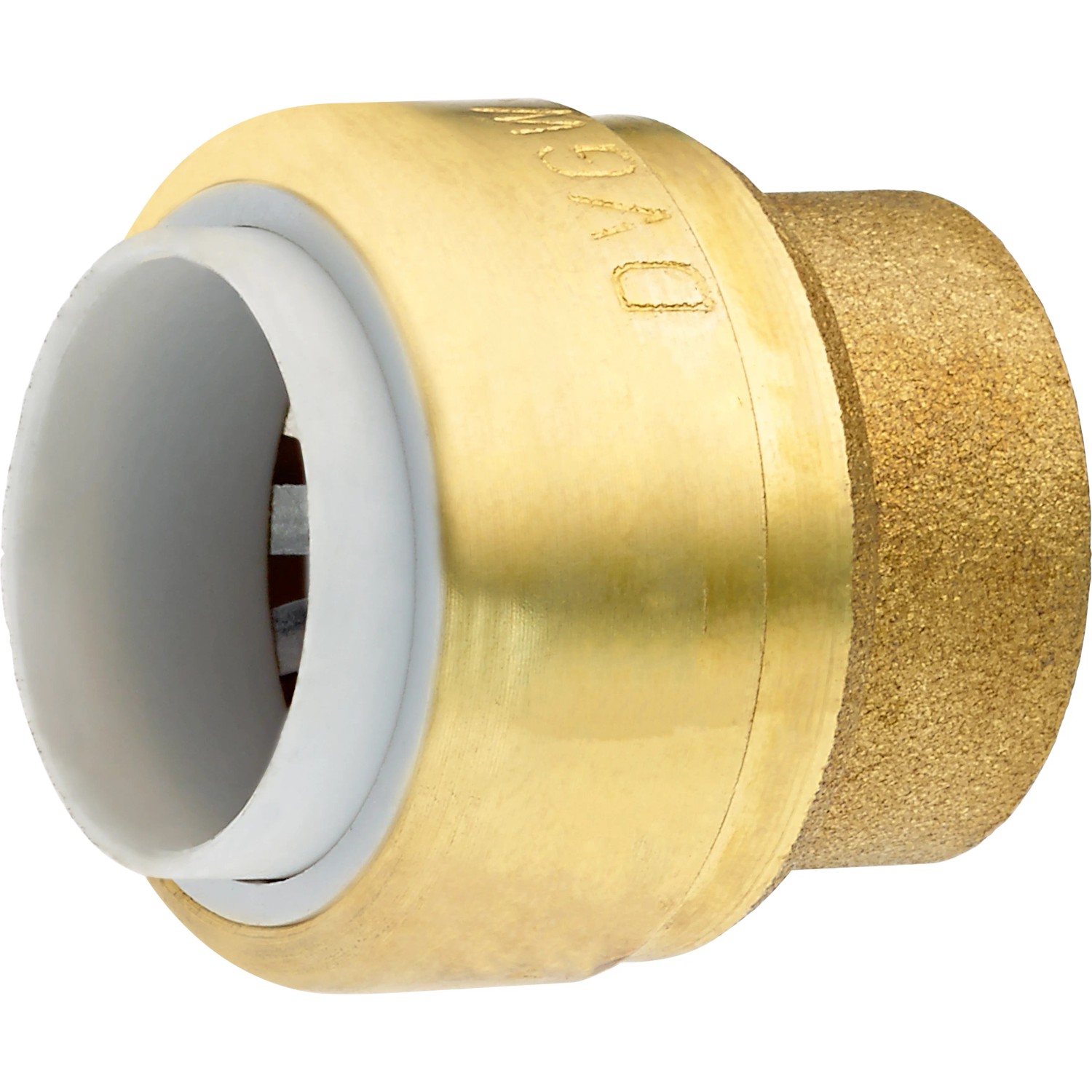 Steckkappe Ø 16 mm aus Messing für Steckfittings zum werkzeuglosen Verschließen von Rohren.