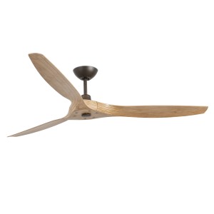 Energiespar Deckenventilator Morea mit Kiefer-Flügeln (152cm) und Fernbedienung.