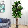 Costway 150 cm Künstlicher Feigenbaum Kunstpflanze Kunstbaum Grün_2