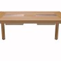 Rechteckiger, grauer Garden Pleasure Gartentisch FLORENCE (90x150 cm) mit Aluminiumgestell.