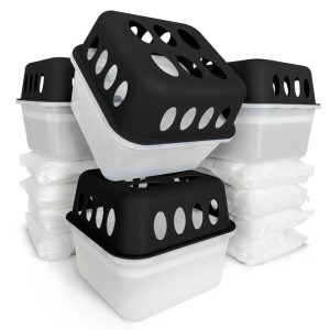 KARAT Luftentfeuchter Hava, 4er-Set, schwarz, mit Nachfüllbeuteln, zur Reduzierung der Luftfeuchtigkeit.