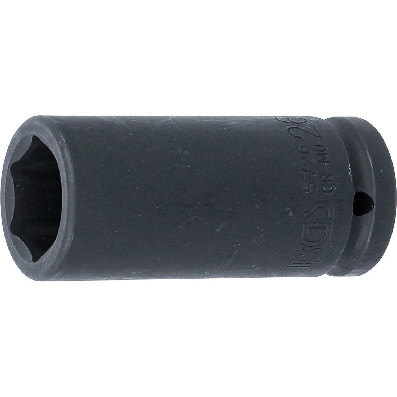 BGS Kraft Steckschlüssel Einsatz Sechskant Tief Antrieb Innenvierkant 20 Mm  3 4 Zoll  SW 26 Mm 5726
