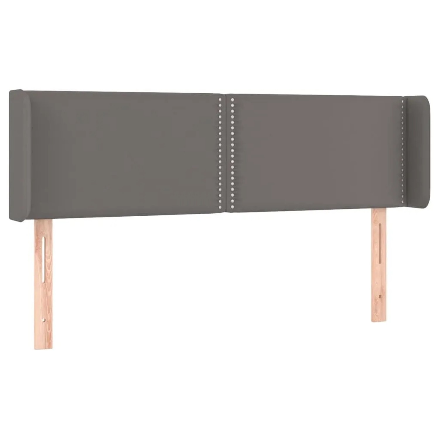 vidaXL Kopfteil mit Ohren Grau 147x16x78/88 cm Kunstleder 3118722