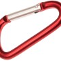 Roter Conacord Aluminium Karabinerhaken, 8x80mm, für vielseitige Anwendungen.