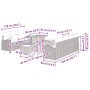 vidaXL Garten-Sofa-Set, 10-teilig, beige Poly Rattan, mit Maßen. Ideal für Terrasse und Garten.