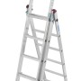 Krause Corda Vielzweckleiter 3 x 9 Sprossen, als Anlege-, Schiebe- und Stehleiter einsetzbar.