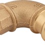 90 Grad Rotguss Press-Winkel, 18 mm x 21 mm (R 1/2), für Kupferrohr-Installationen.