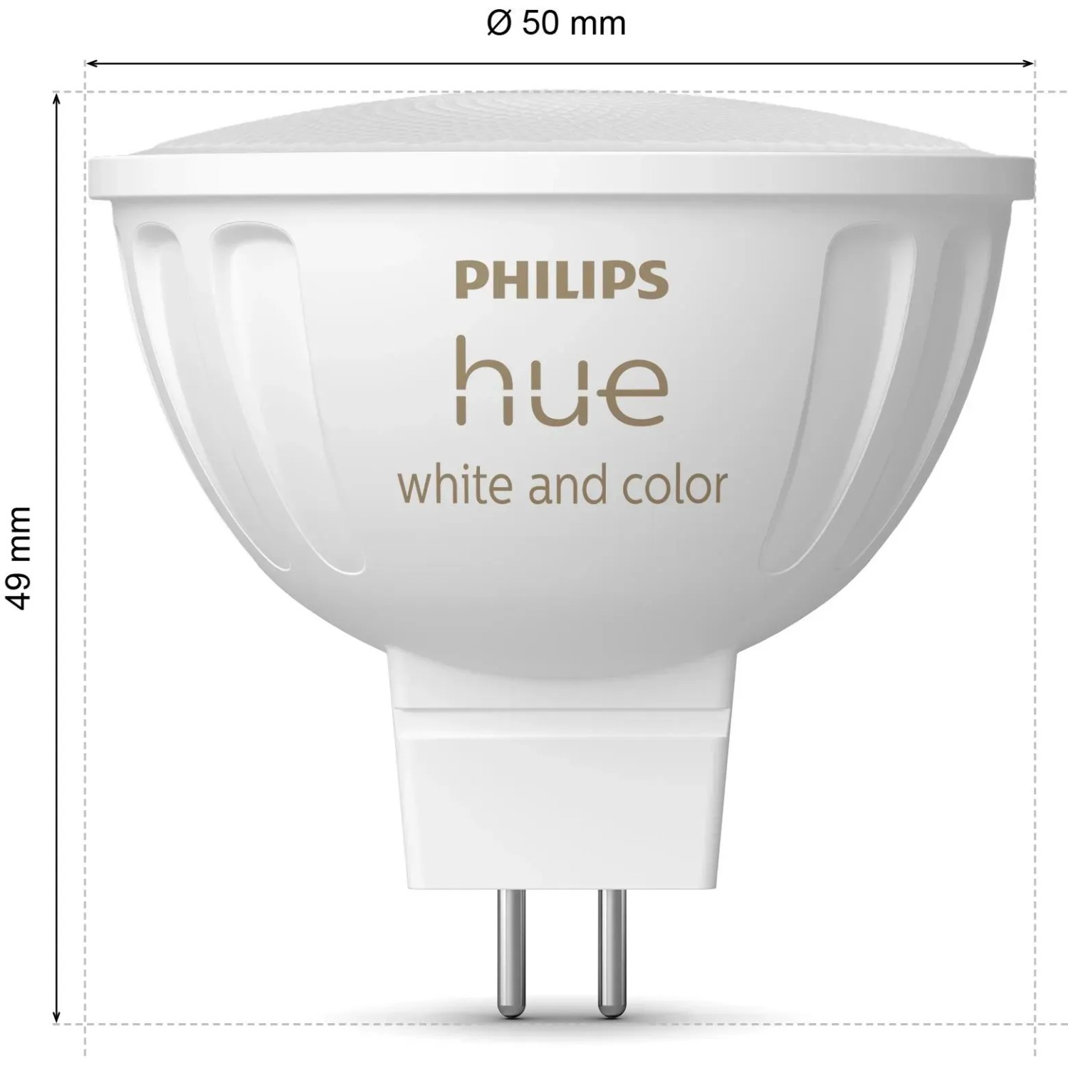 Philips Hue LED-MR16 Lampe, White & Color Ambiance, 2er-Pack, 2 x 400 lm, Detailansicht.