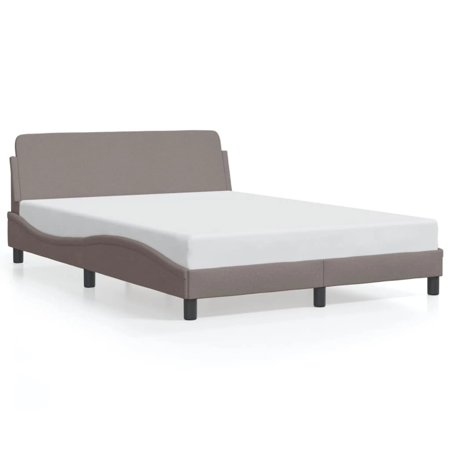 vidaXL Bettgestell Dover Taupe 120x200 cm Stoff 373149 günstig online kaufen