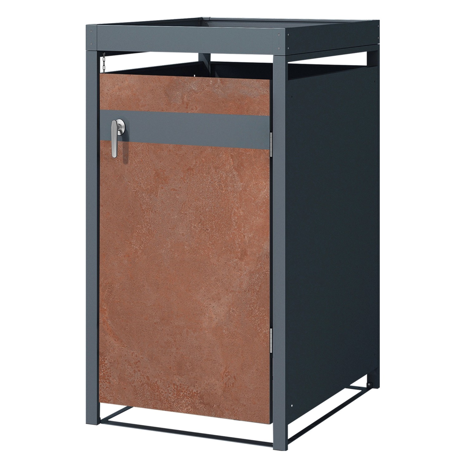 ML-Design Mülltonnenbox 1Er mit Pflanzdach 240L 68x80x124 cm Rost-Optik Sta günstig online kaufen