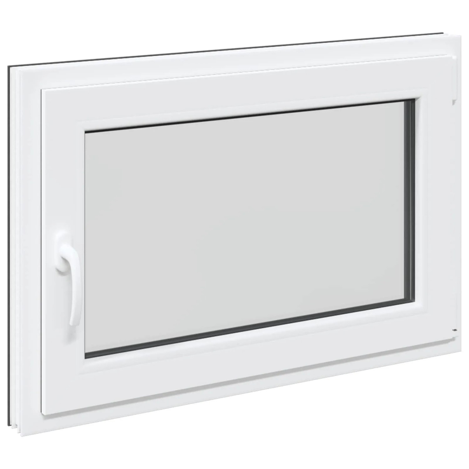 vidaXL Kellerfenster RISOR Anthrazit 80 x 70 cm PVC und Glas 42047284