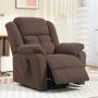 Brauner HOMCOM Fernsehsessel mit Aufstehhilfe, Relaxsessel mit Massagefunktion und Seitentasche.