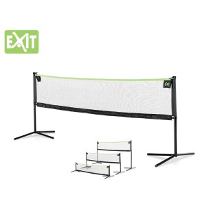 Schwarzes, verstellbares EXIT Sportnetz (155x300cm) für Spiel & Spaß, in verschiedenen Höhen.