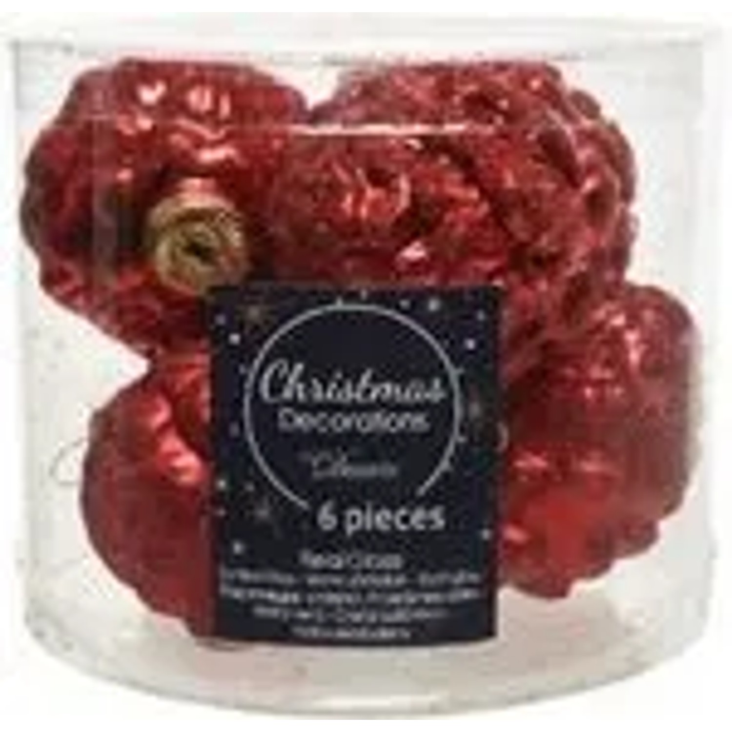Kaemingk Christbaumschmuck Zapfen Glas  5 cm Laenge 7 cm 6 Stueck Weihnacht günstig online kaufen