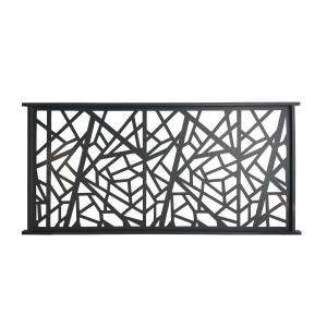 Dekorativer Aluminiumzaun Amsterdam, 200x100 cm, in Anthrazit. Modernes Design für Zaunbau & Sichtschutz.