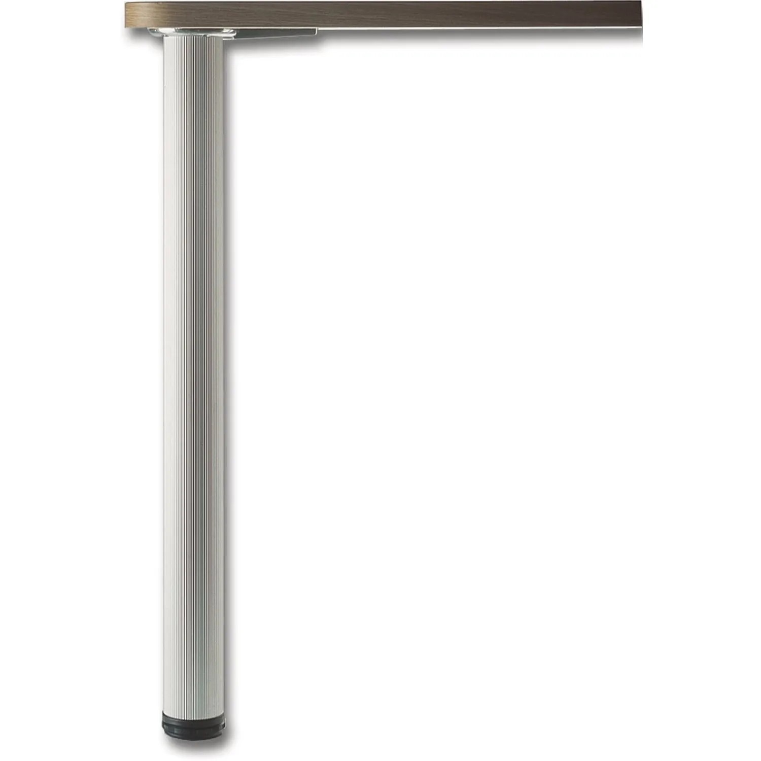 vasalat Set Camar Aluminia Tischfuß Höhenverstellbar Ø 80 mm Alu Gerillt 690-720 mm