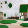 Primaflor Kunstrasen Summer B1, 2x1m, grüne Kurzflor-Optik für Messe & Event.