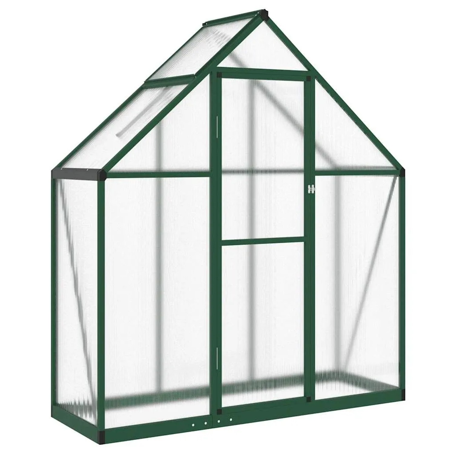 Furnicato Gewächshaus Mit Fundamentrahmen Grün 169x58x195 Cm Aluminimum